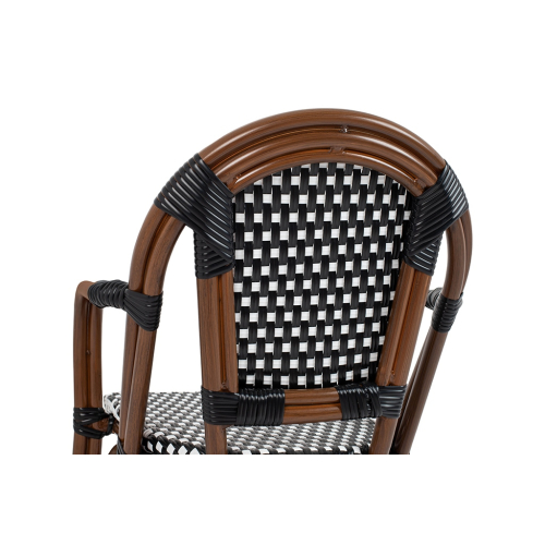 Krzesło ogrodowe CAFE PARIS ARM brązowe   rattan