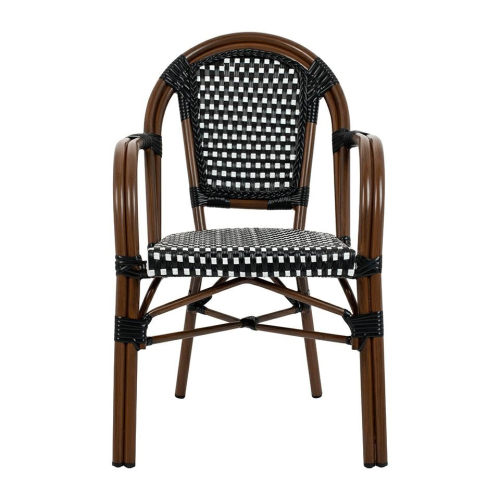 Krzesło ogrodowe CAFE PARIS ARM brązowe   rattan
