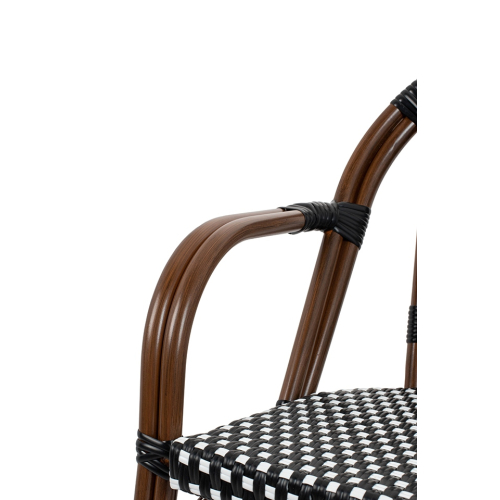 Krzesło ogrodowe CAFE PARIS ARM brązowe   rattan