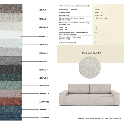 Sofa PILLOW z funkcją spania jasny beż