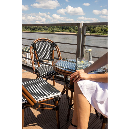 Krzesło ogrodowe CAFE PARIS brązowe       rattan