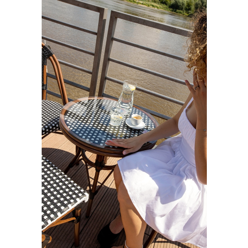 Krzesło ogrodowe CAFE PARIS brązowe       rattan
