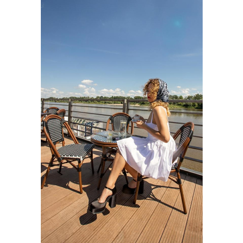 Krzesło ogrodowe CAFE PARIS brązowe       rattan