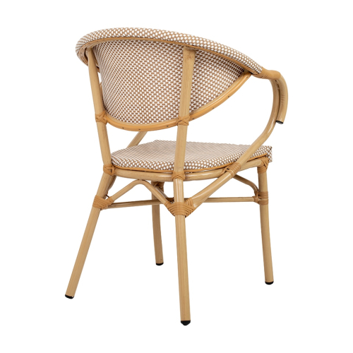 Krzesło ogrodowe CAFE BISTRO PARIS ARM    beżowe rattan