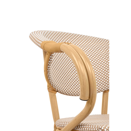 Krzesło ogrodowe CAFE BISTRO PARIS ARM    beżowe rattan