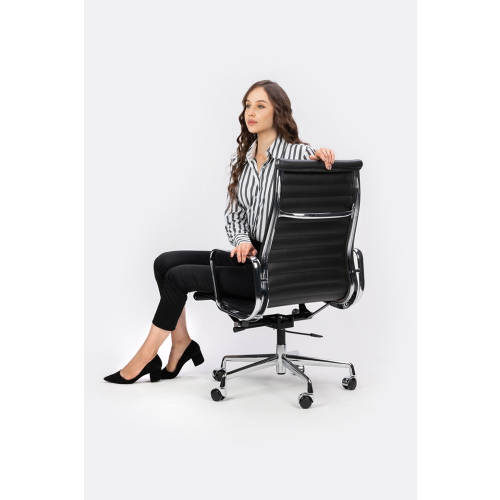 Fotel biurowy AERON PRESTIGE PLUS chrom  - skóra naturalna, aluminium