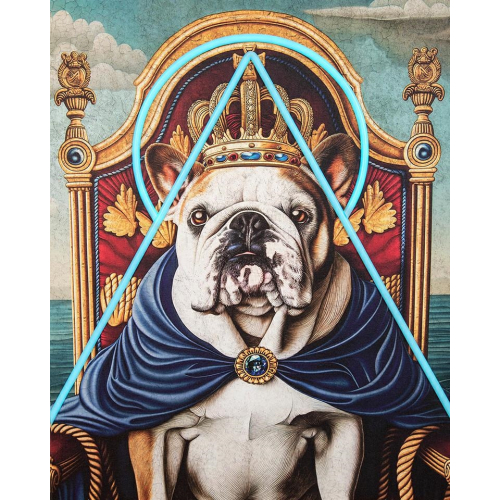 Obraz NEON BULLDOG 80x100 cm