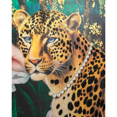 Obraz PEARLS LEOPARD 150x120 cm