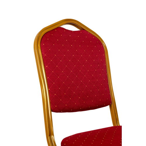 Krzesło bankietowe / konferencyjne HEROS  czerwone / złote
