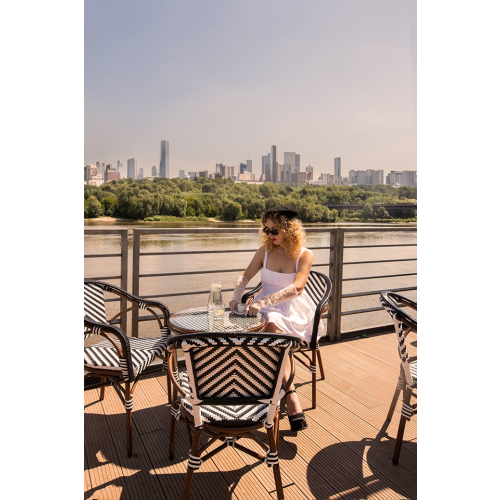 Krzesło ogrodowe CAFE AZURE biały /       czarny