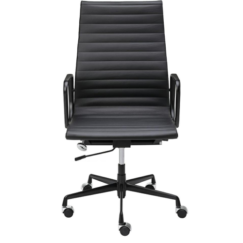 Fotel biurowy AERON PRESTIGE PLUS czarny - skóra naturalna, aluminium