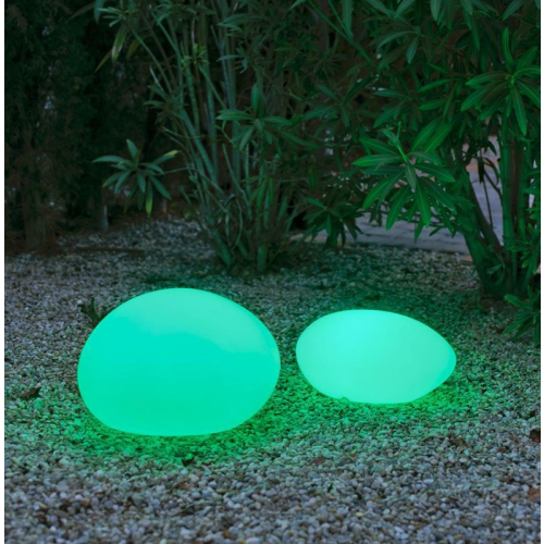 NEW GARDEN lampa ogrodowa PETRA 60 SOLAR & BATTERY biała