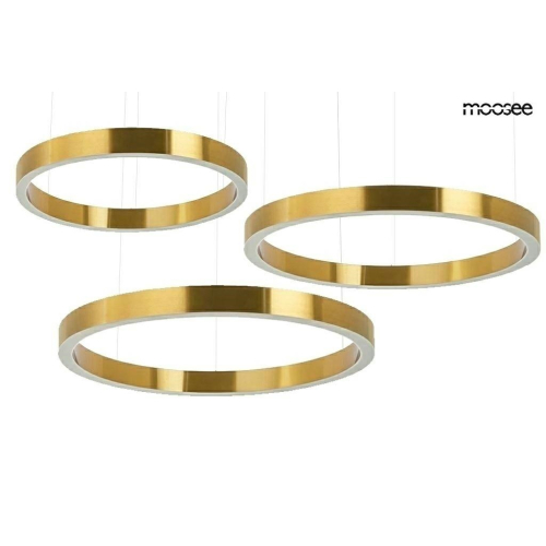 MOOSEE lampa wisząca RING 80 + 80 + 100   złota na jednej podsufitce