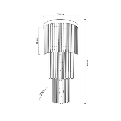 MOOSEE lampa ścienna ESTRO złota