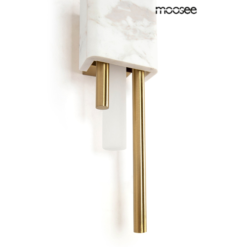 MOOSEE lampa ścienna EVANS biała / złota