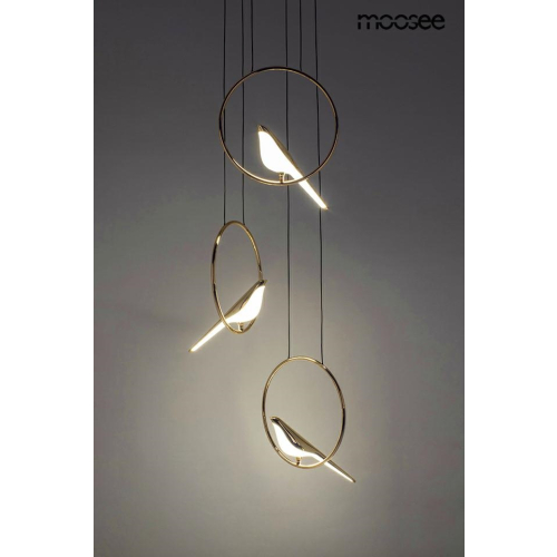 MOOSEE lampa wisząca BIRD DISC złota