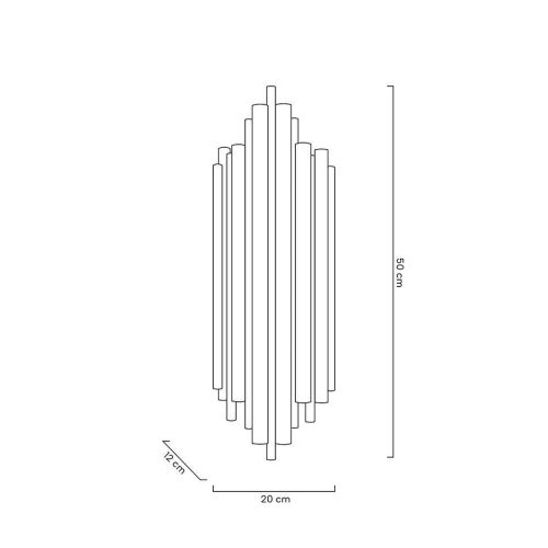 MOOSEE lampa ścienna HARMONIC złota