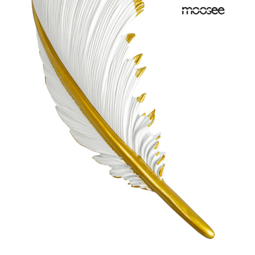 MOOSEE lampa ścienna PIÓRKO  biała / złota