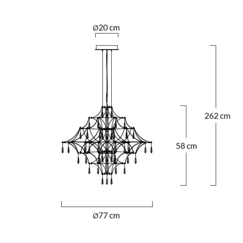 MOOSEE lampa wisząca CONSTELATION 77 -    LED, stal szczotkowana