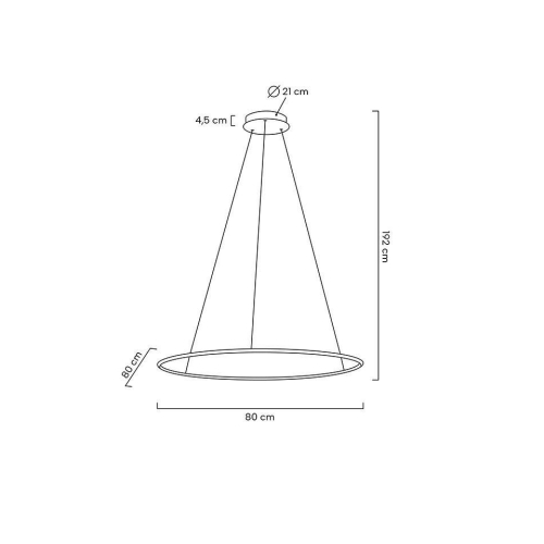 MOOSEE lampa wisząca RING SLIM 80 złota