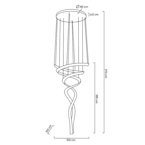 MOOSEE lampa wisząca WAVE CORDON 2B chrom