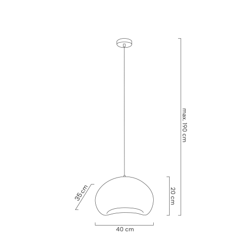 MOOSEE lampa wisząca NEST 40 biała