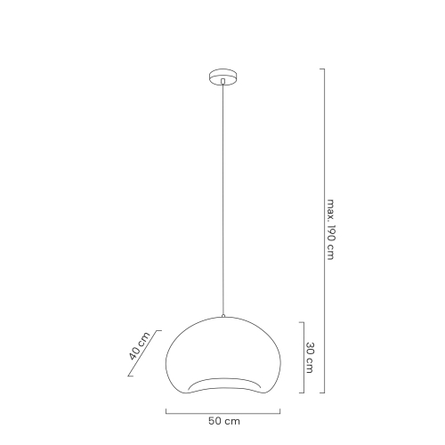 MOOSEE lampa wisząca NEST 50 biała