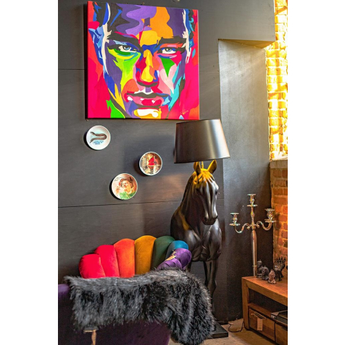 MOOSEE lampa podłogowa KOŃ HORSE STAND    M czarna - włókno szklane