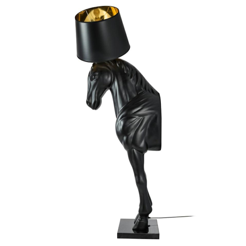 MOOSEE lampa podłogowa KOŃ HORSE STAND    M czarna - włókno szklane