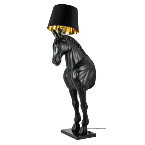MOOSEE lampa podłogowa KOŃ HORSE STAND    M czarna - włókno szklane