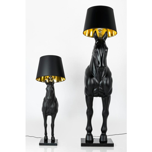 MOOSEE lampa podłogowa KOŃ HORSE STAND    M czarna - włókno szklane