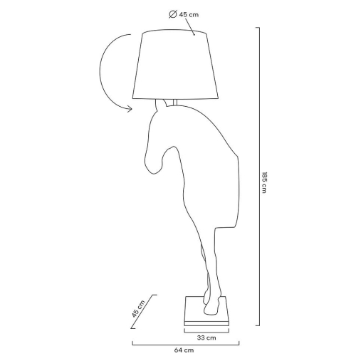 MOOSEE lampa podłogowa KOŃ HORSE STAND    M biała - włókno szklane