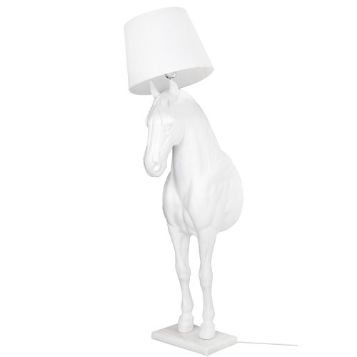 MOOSEE lampa podłogowa KOŃ HORSE STAND    M biała - włókno szklane