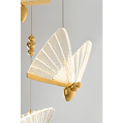 MOOSEE lampa wisząca BUTTERFLY DISC 5     złota