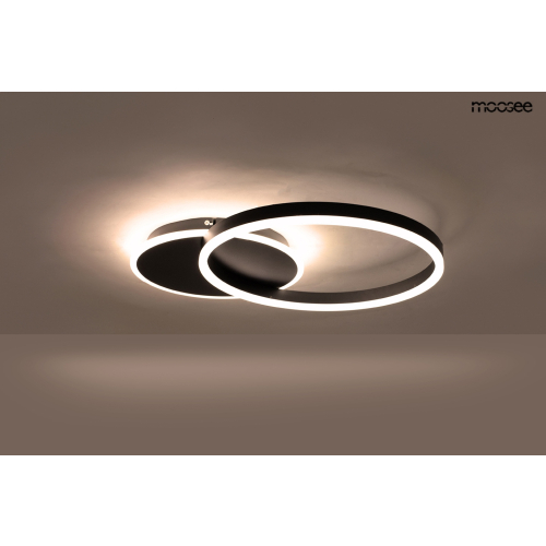 MOOSEE lampa sufitowa / plafon RINGS 2    czarna