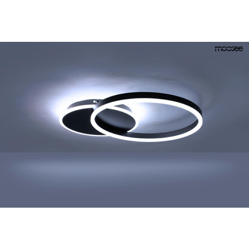 MOOSEE lampa sufitowa / plafon RINGS 2    czarna