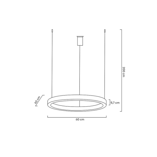 MOOSEE lampa wisząca RING 60 złota