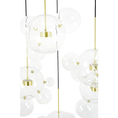 MOOSEE Lampa wisząca CAPRI DISC 5 złota   - 300 LED, aluminium, szkło