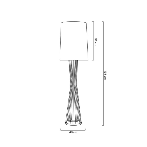 Lampa podłogowa HOLMES złota z czarnym kloszem -  metal