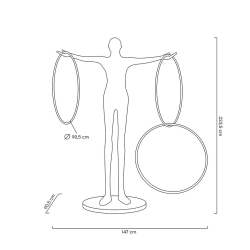 Lampa podłogowa HUMAN CIRCULO włókno szklane