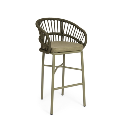 BIZZOTTO krzesło barowe ogrodowe          ODIVELAS zielone