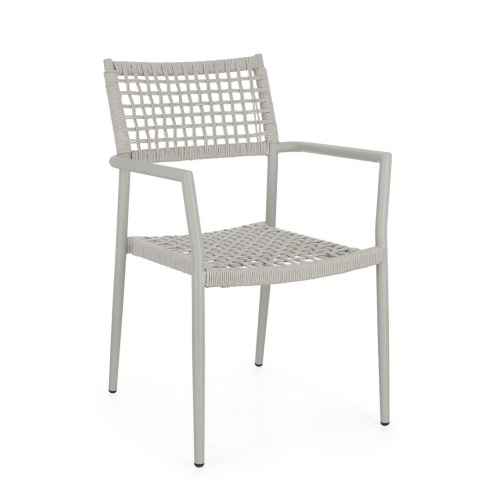 BIZZOTTO krzesło ogrodowe CALETA SATURN   szare