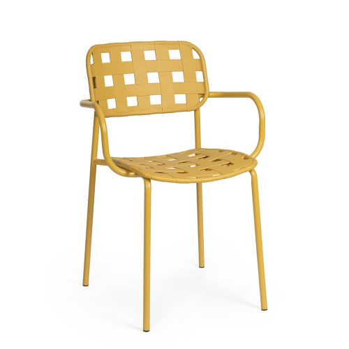 BIZZOTTO krzesło ogrodowe CLOVER ARM      żółte