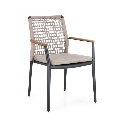 BIZZOTTO krzesło ogrodowe MADDOX beżowe