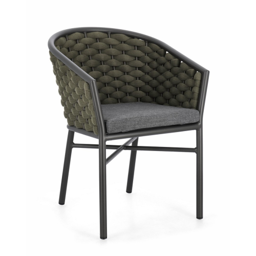 BIZZOTTO krzesło ogrodowe MARGALIDA       szare / zielone
