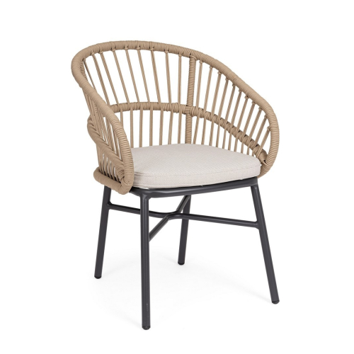 BIZZOTTO krzesło ogrodowe ODIVELAS        beżowe