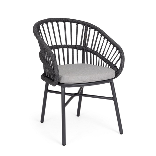 BIZZOTTO krzesło ogrodowe ODIVELAS        czarne
