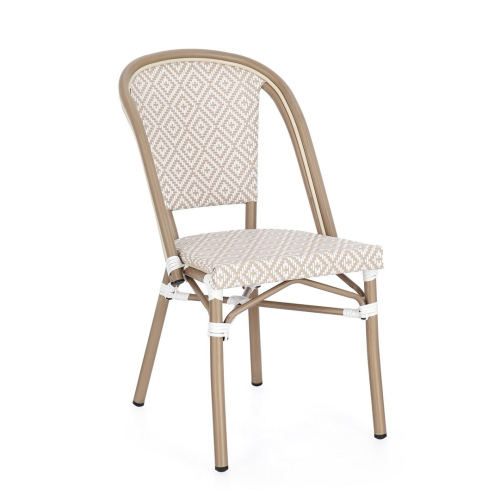 BIZZOTTO krzesło ogrodowe SILVEIRA        beżowe