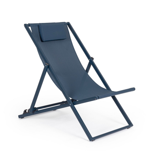 BIZZOTTO leżak ogrodowy składany TAYLOR   niebieski