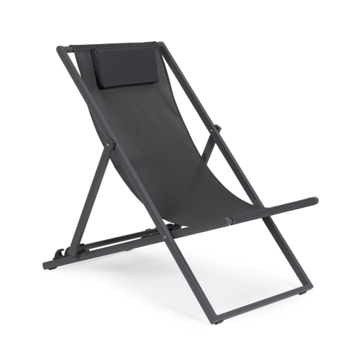 BIZZOTTO leżak ogrodowy składany TAYLOR   szary